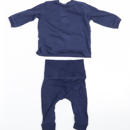 NEXT Boys Blue Solid   Pyjama Set Size 0-3 Months