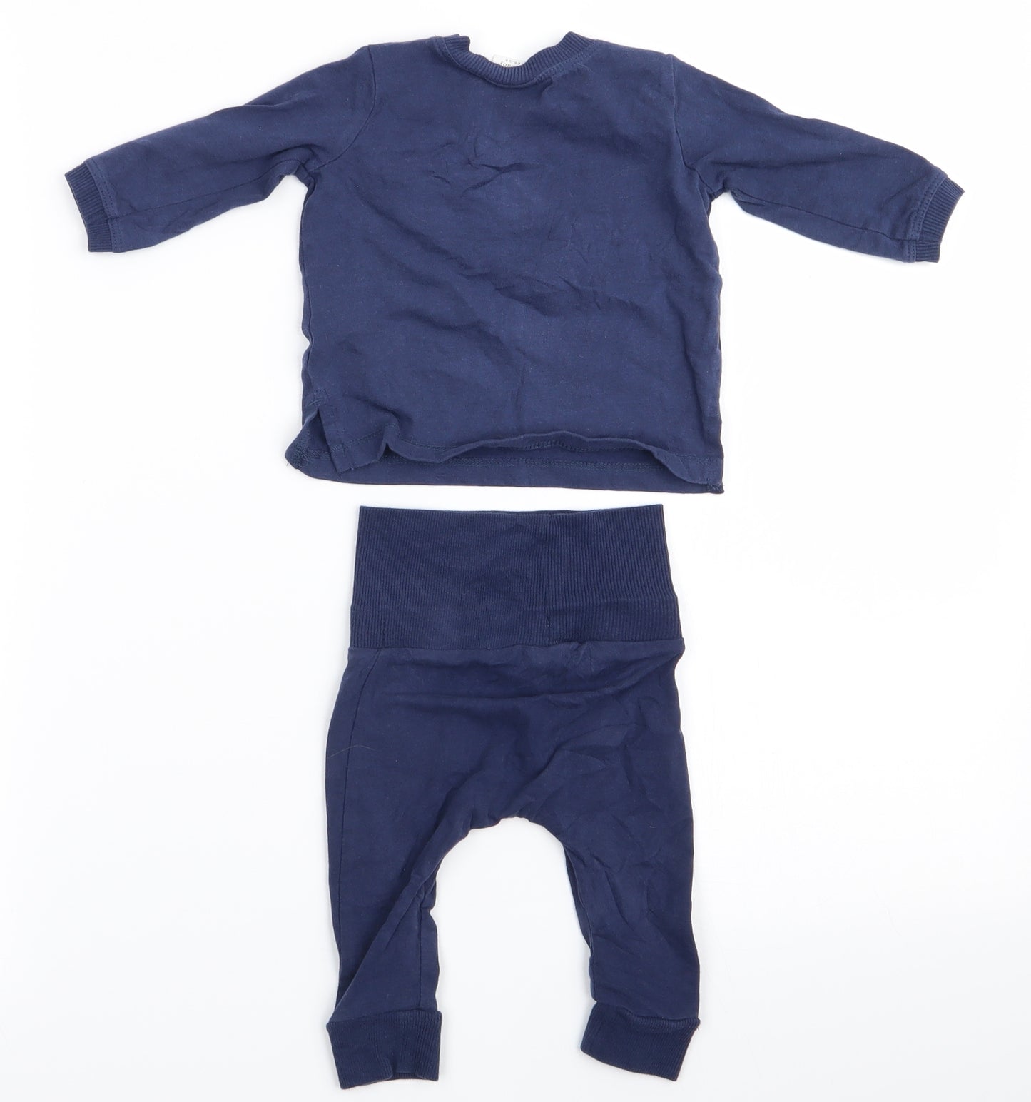 NEXT Boys Blue Solid   Pyjama Set Size 0-3 Months