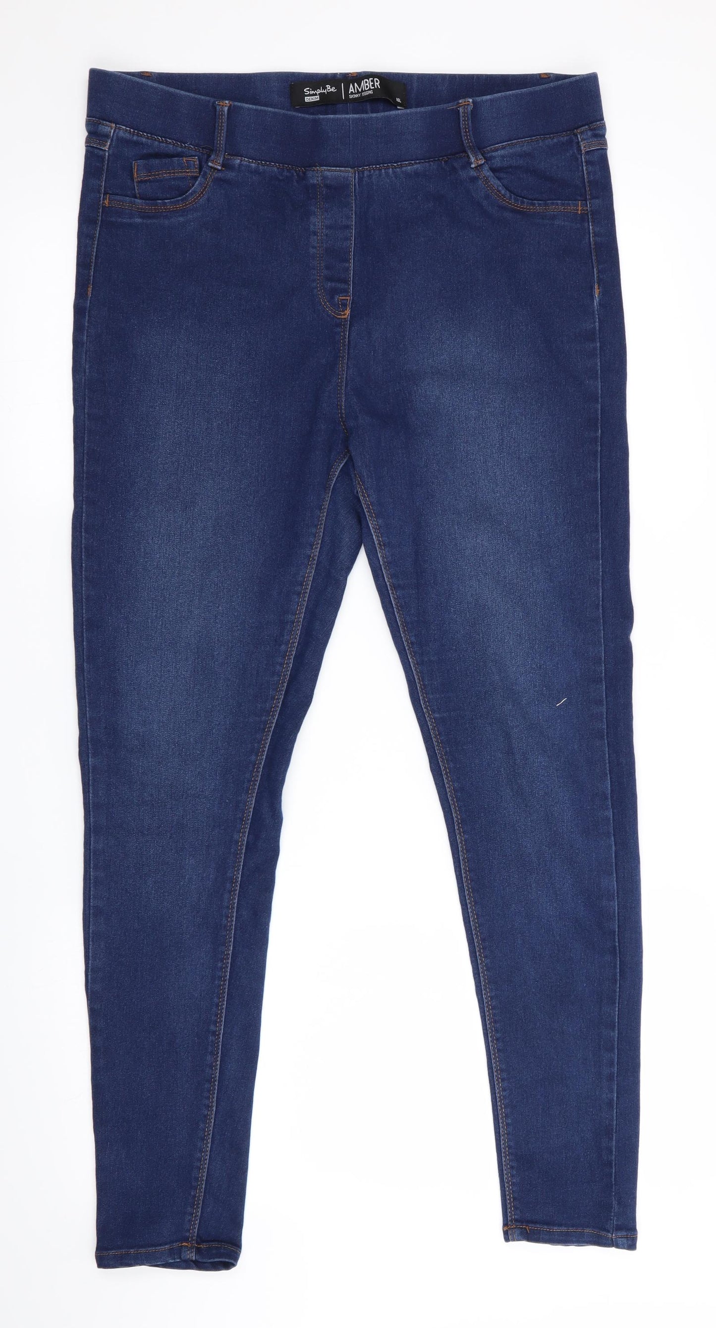 Simply Be Womens Blue   Jegging Jeans Size 16 L28 in