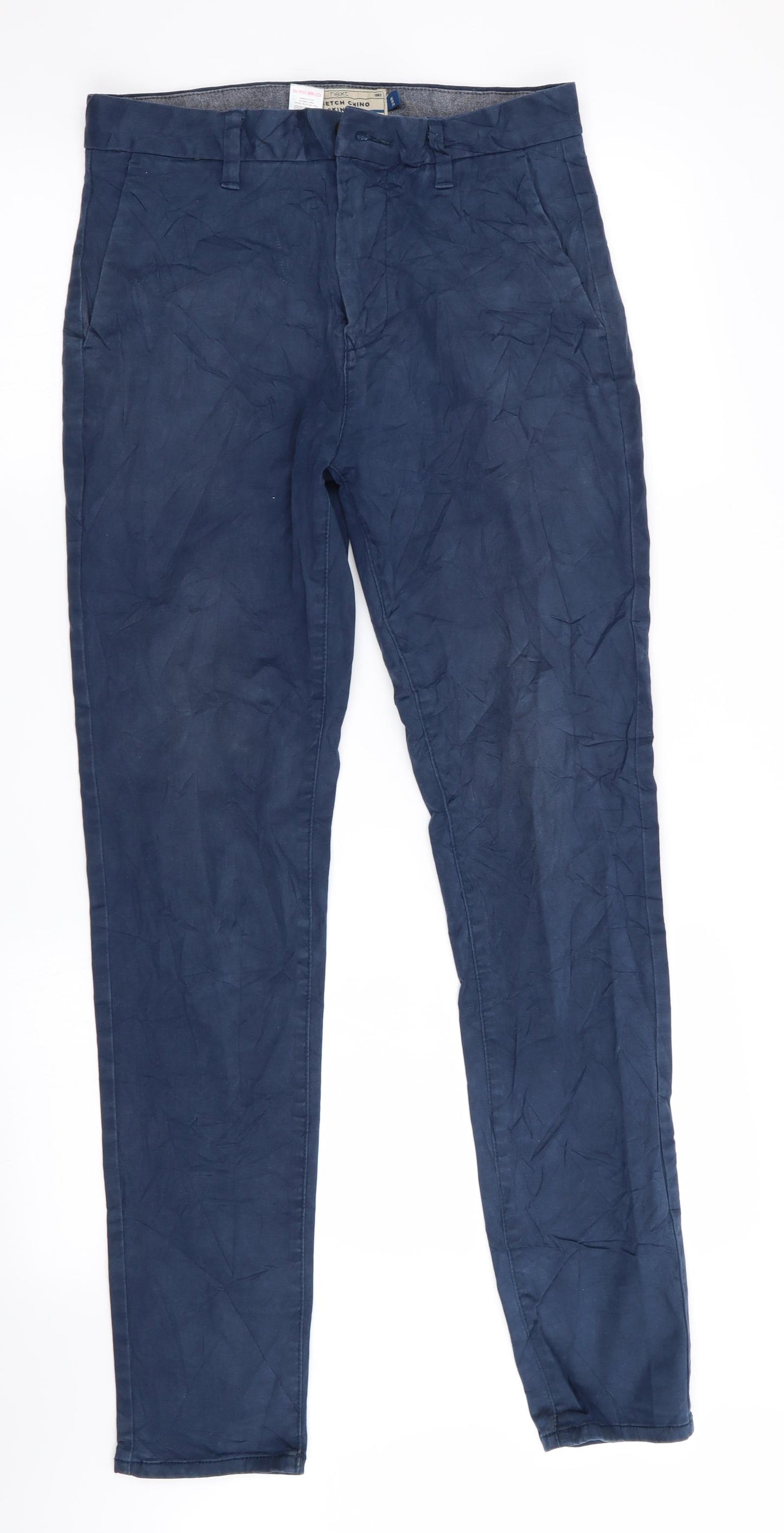 NEXT Womens Blue   Chino Trousers Size 28 in L31 in - Stretch Chino Skinny