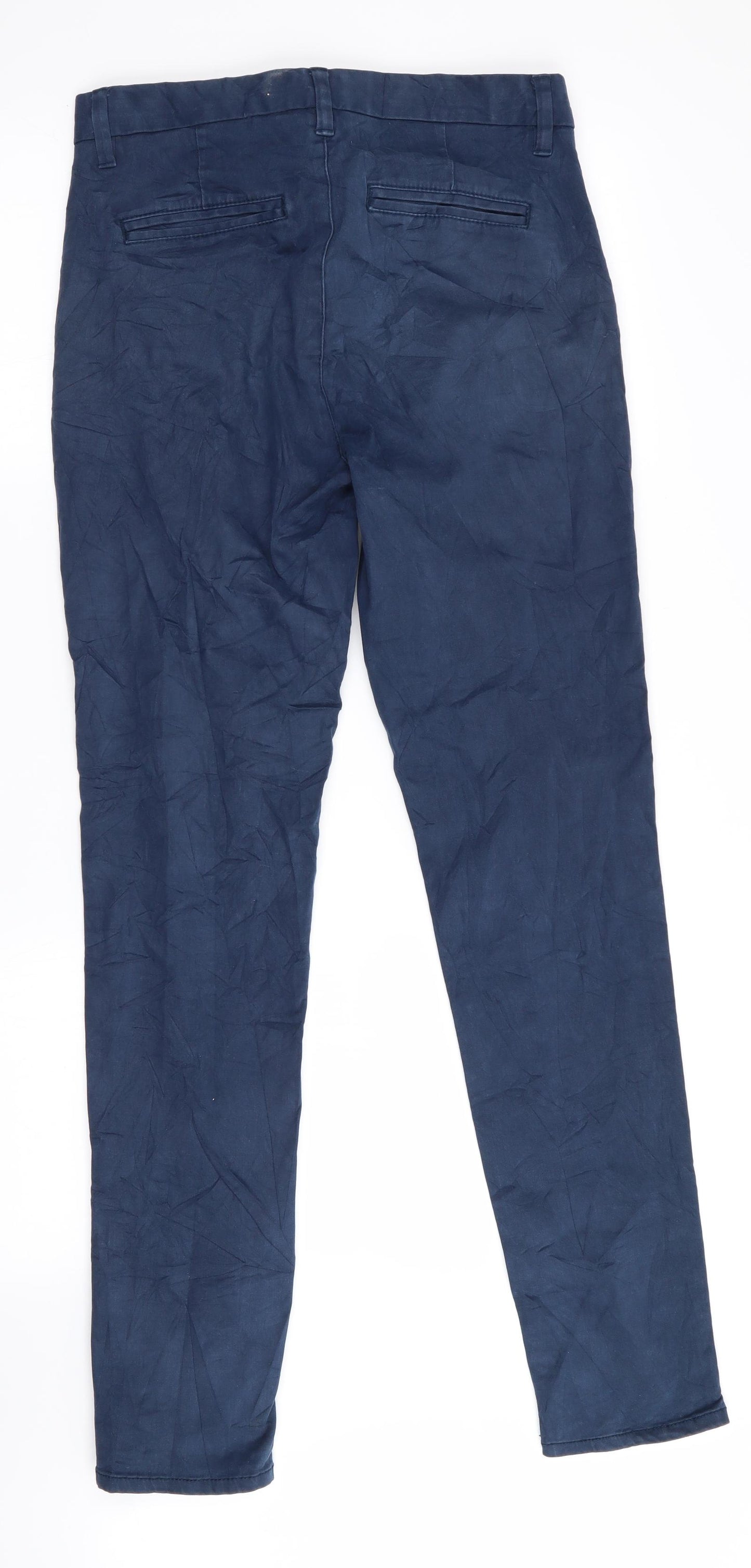 NEXT Womens Blue   Chino Trousers Size 28 in L31 in - Stretch Chino Skinny