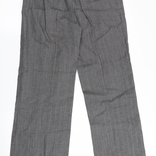 Zara Womens Grey Herringbone  Trousers  Size 6 L31 in