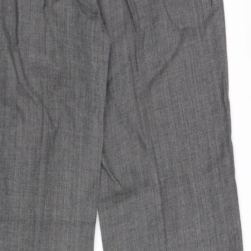 Zara Womens Grey Herringbone  Trousers  Size 6 L31 in
