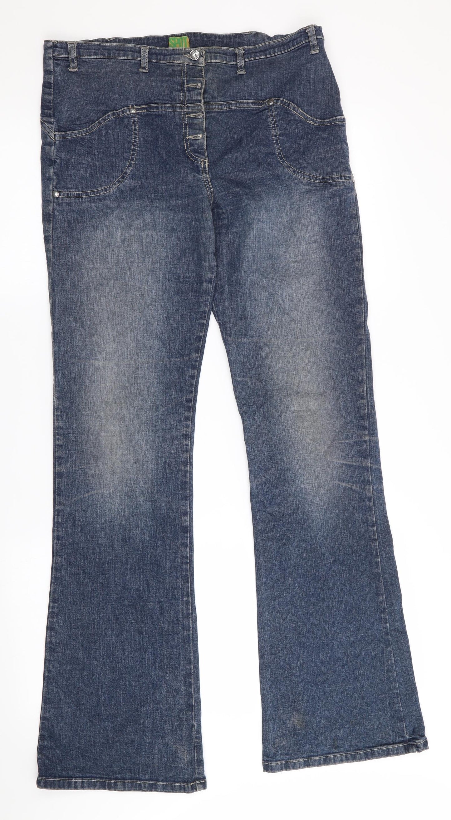 Spot Womens Blue   Bootcut Jeans Size 14 L32 in
