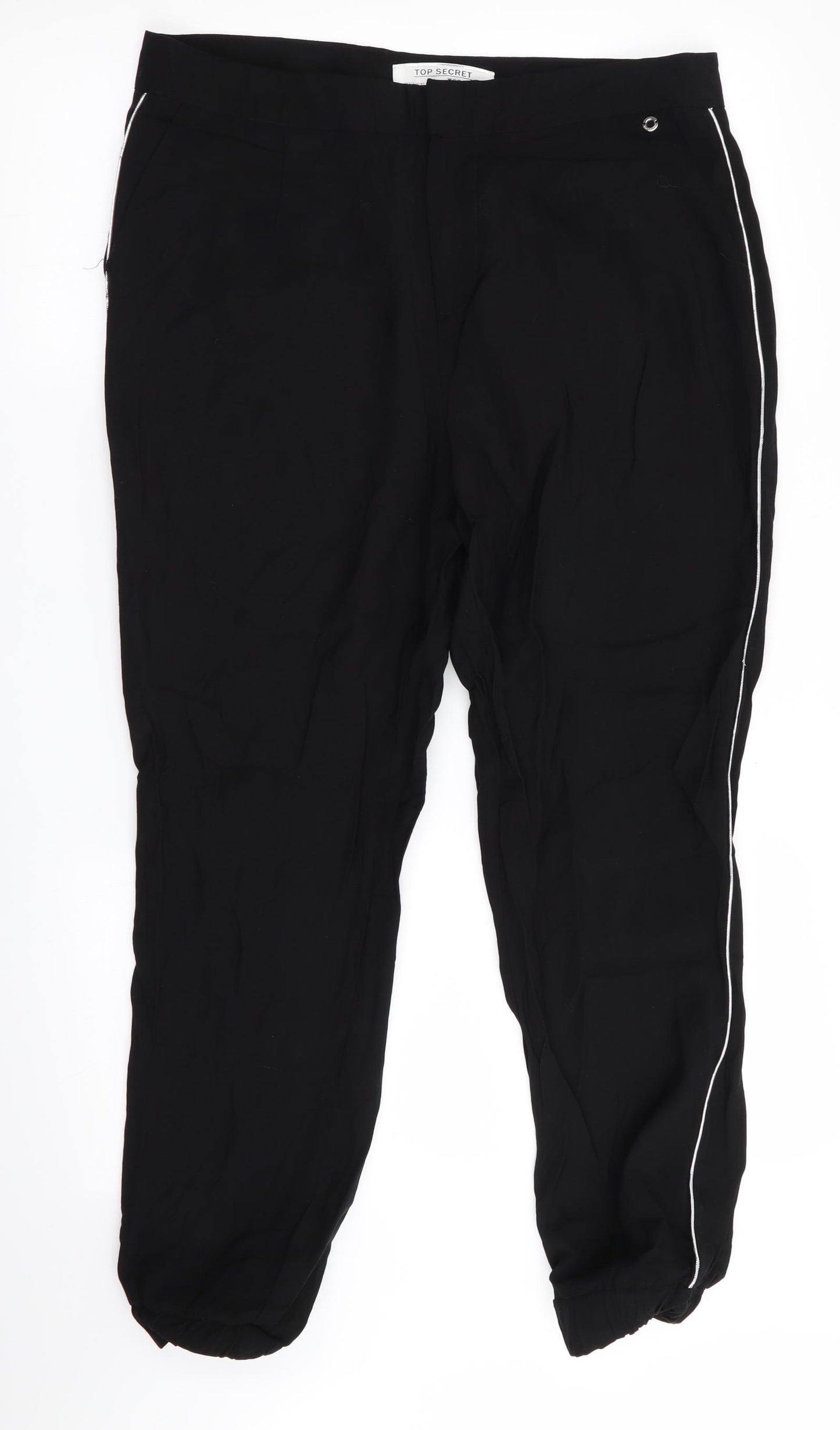 Top Secret Woman Womens Black   Jogger Trousers Size 10 L26 in