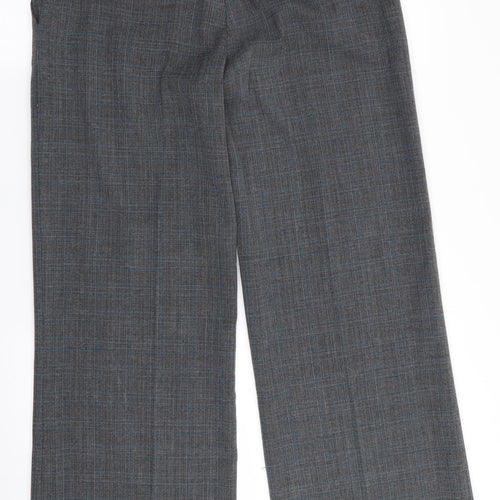 Dunnes Womens Grey Check  Trousers  Size 10 L29 in