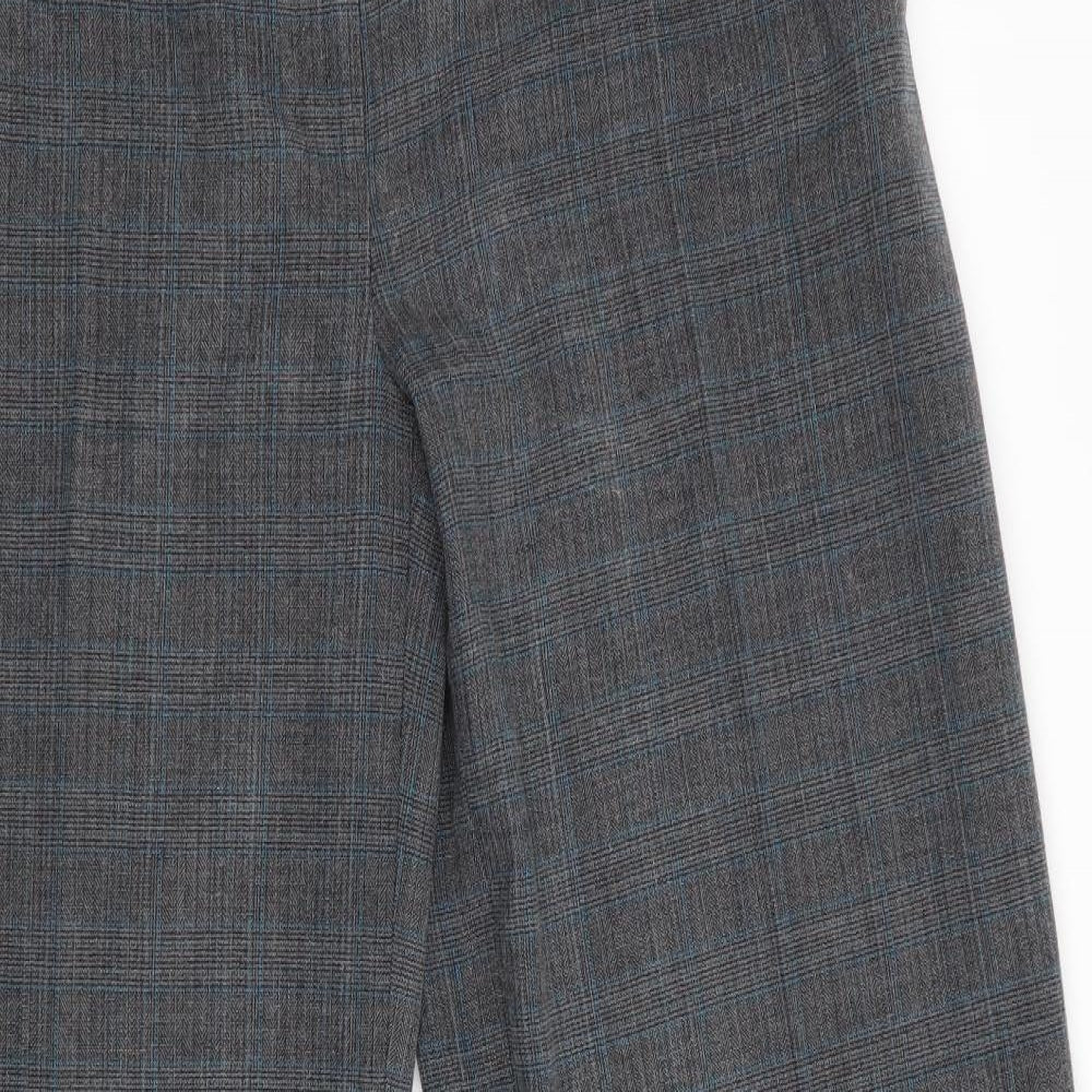 Dunnes Womens Grey Check  Trousers  Size 10 L29 in