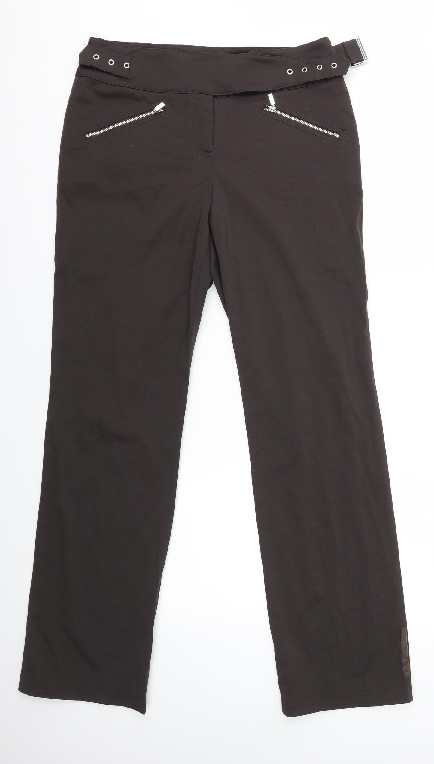 VANILLA Womens Brown   Trousers  Size 14 L31 in