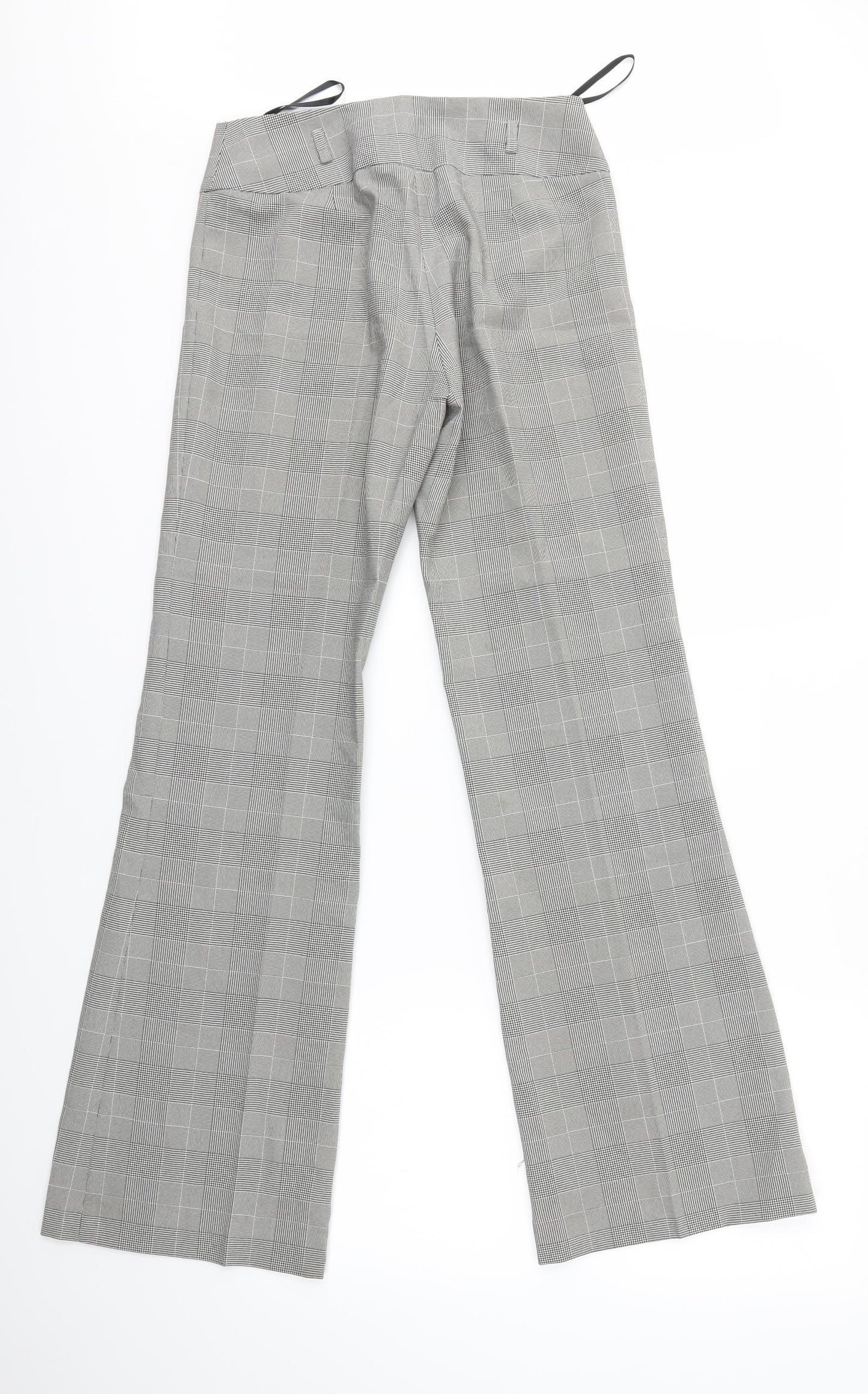 Look Womens Multicoloured Check  Dress Pants Trousers Size 12 L30 in