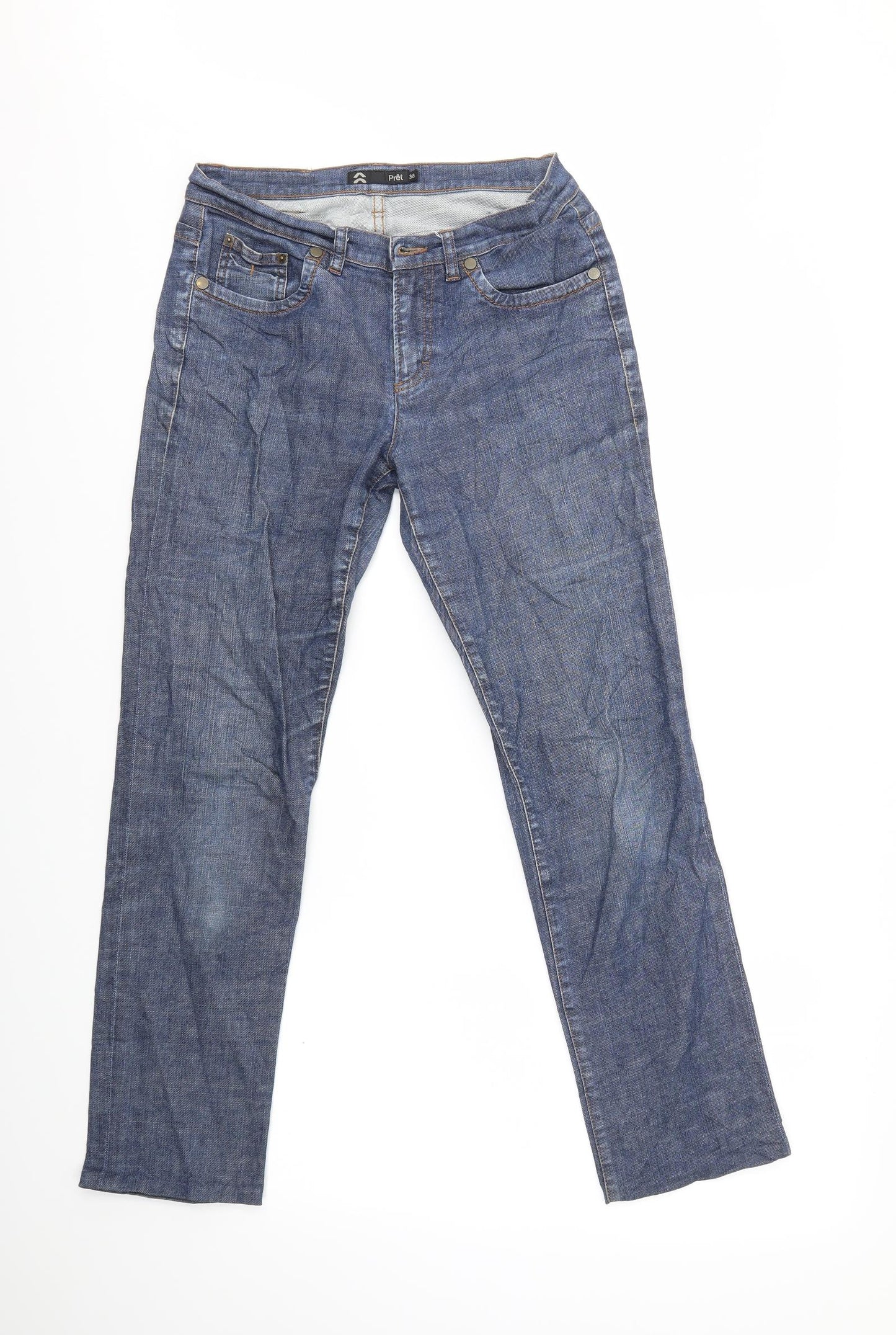 PRET Womens Blue   Straight Jeans Size 10 L28 in