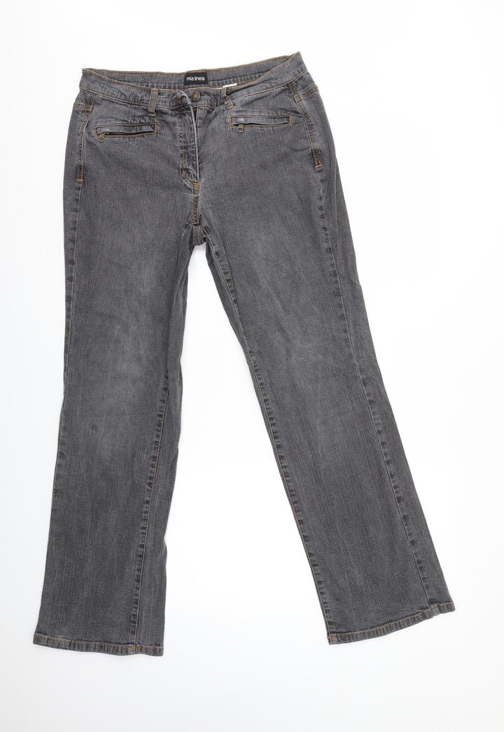 Mia Linea Womens Grey Bootcut Jeans Size 32 in L30 in