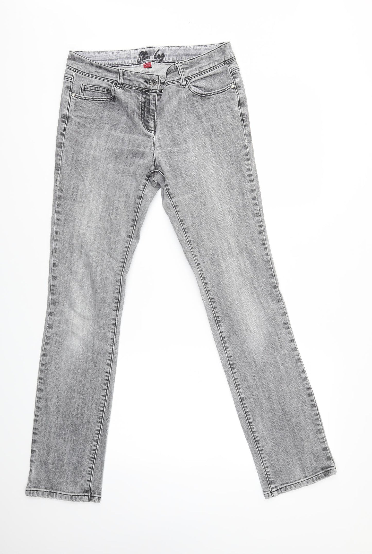 Monsoon Womens Grey   Straight Jeans Size 12 L30 in