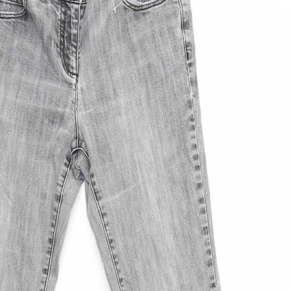 Monsoon Womens Grey   Straight Jeans Size 12 L30 in