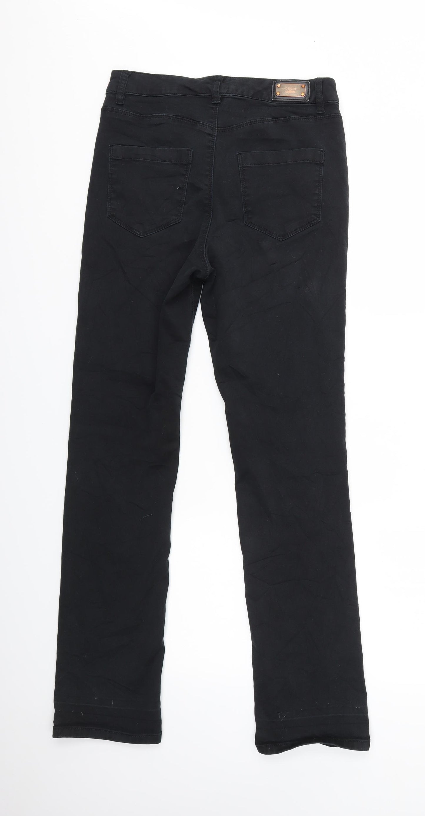IT'S MAGIC Womens Black   Straight Jeans Size 14 L30 in