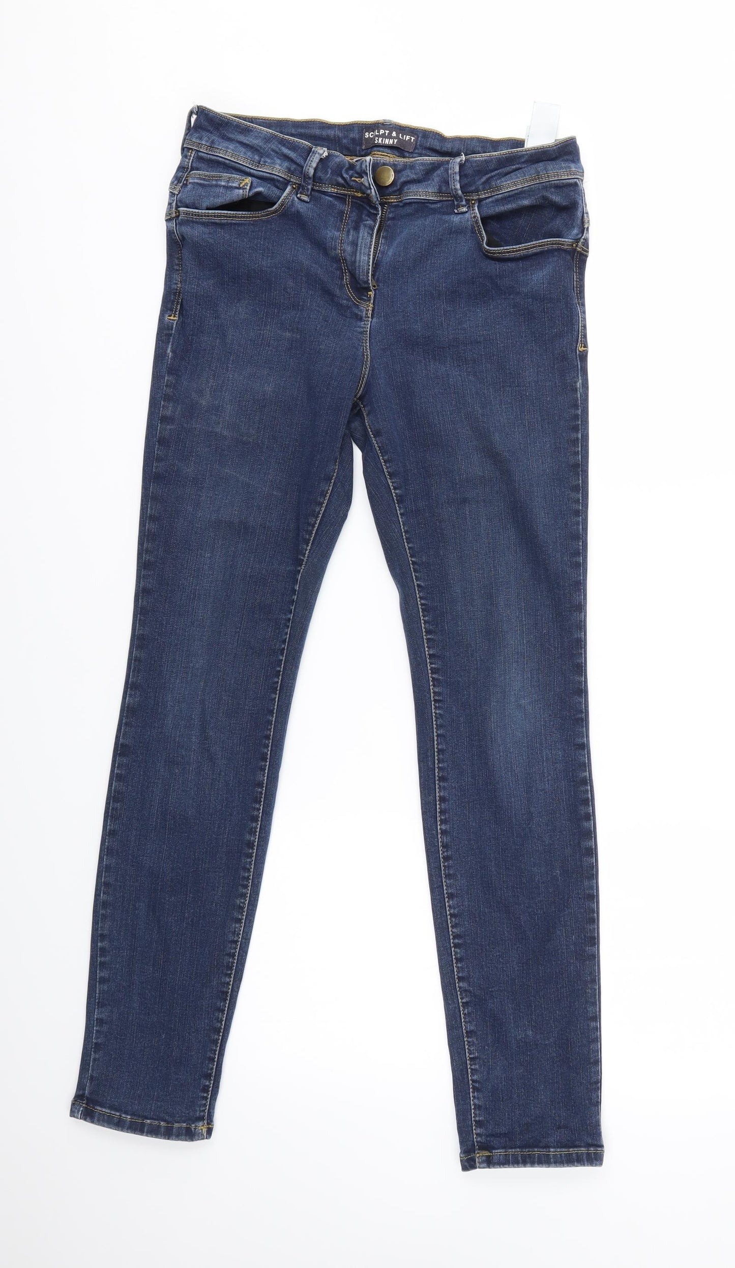M&S Womens Blue   Straight Jeans Size 12 L28 in