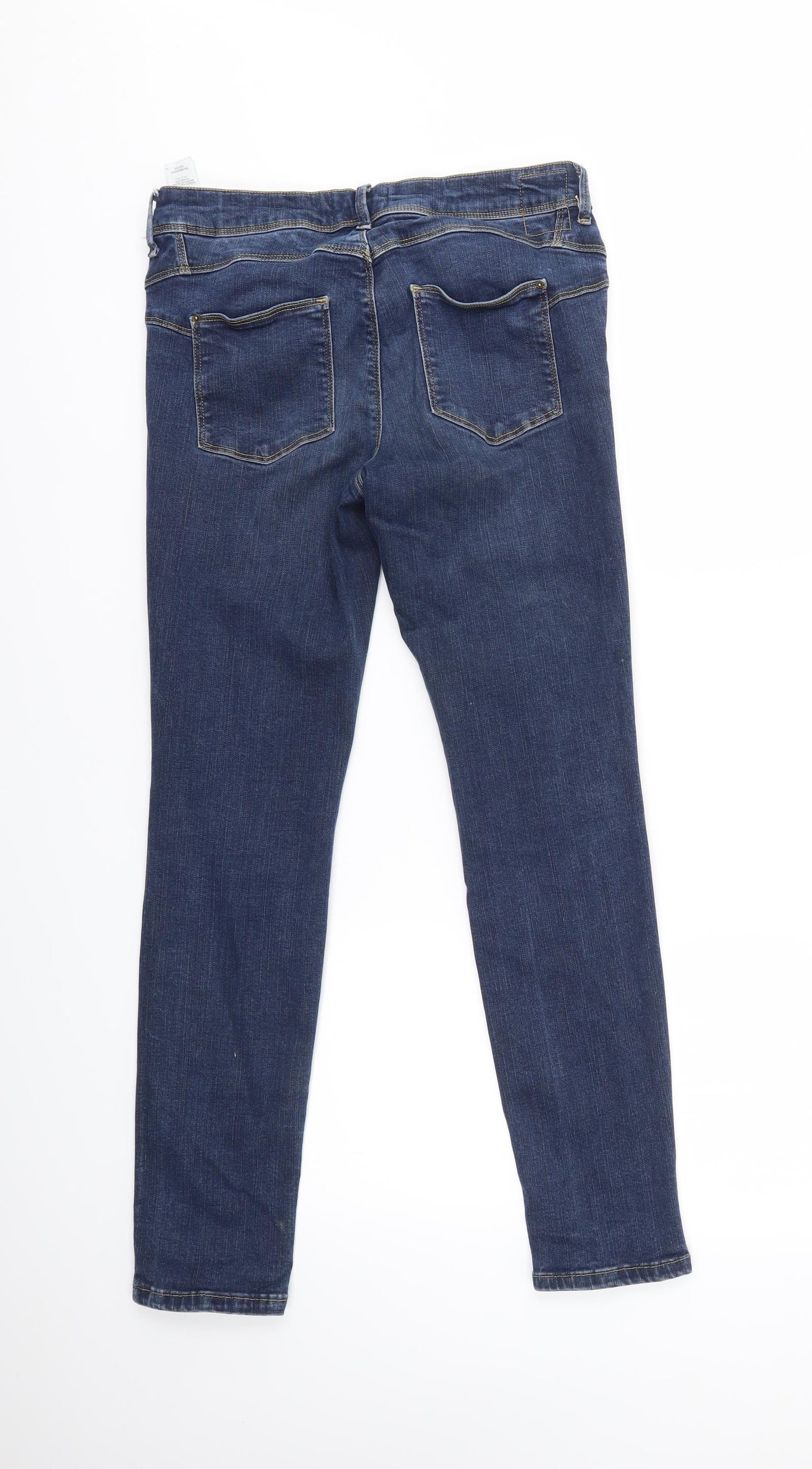 M&S Womens Blue   Straight Jeans Size 12 L28 in