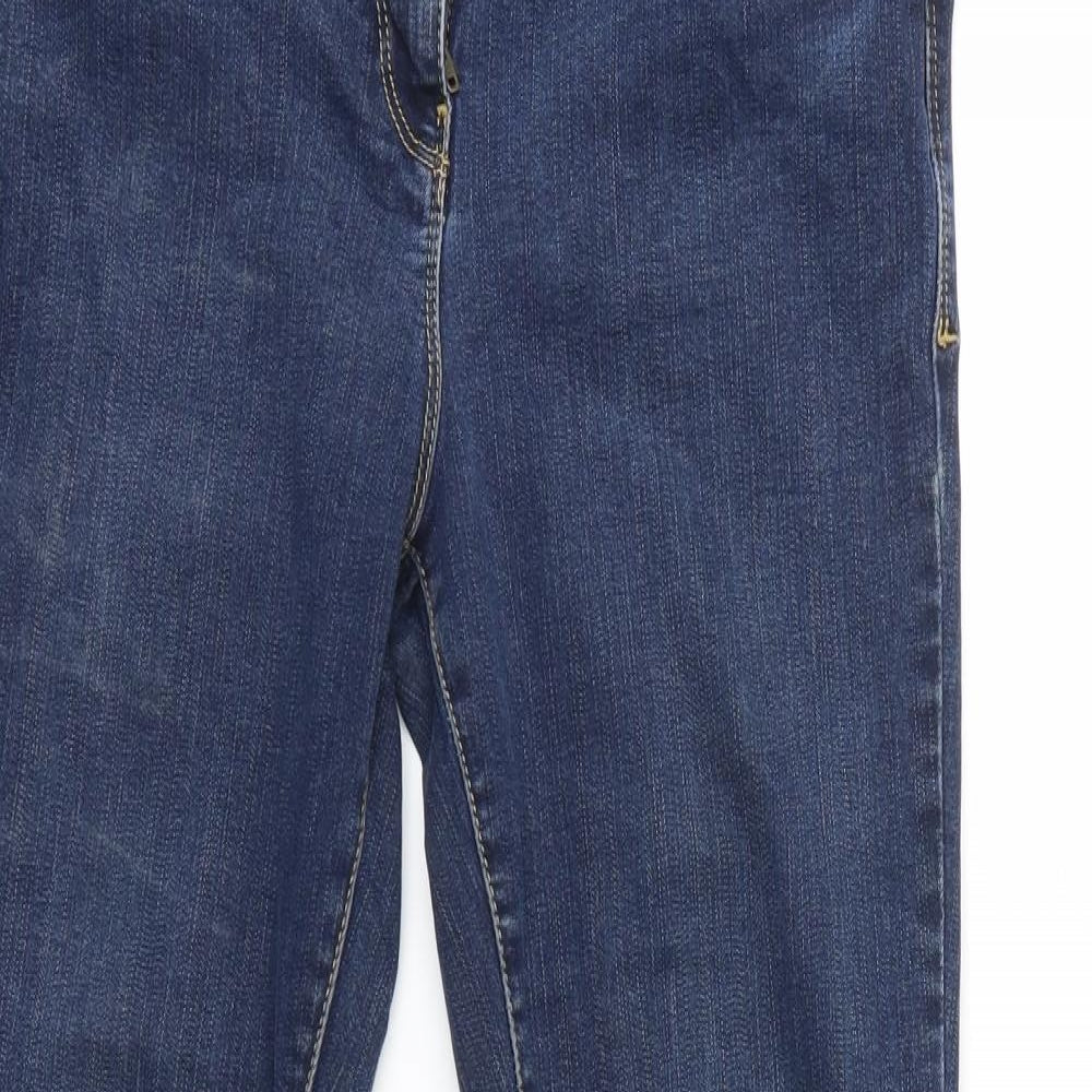 M&S Womens Blue   Straight Jeans Size 12 L28 in
