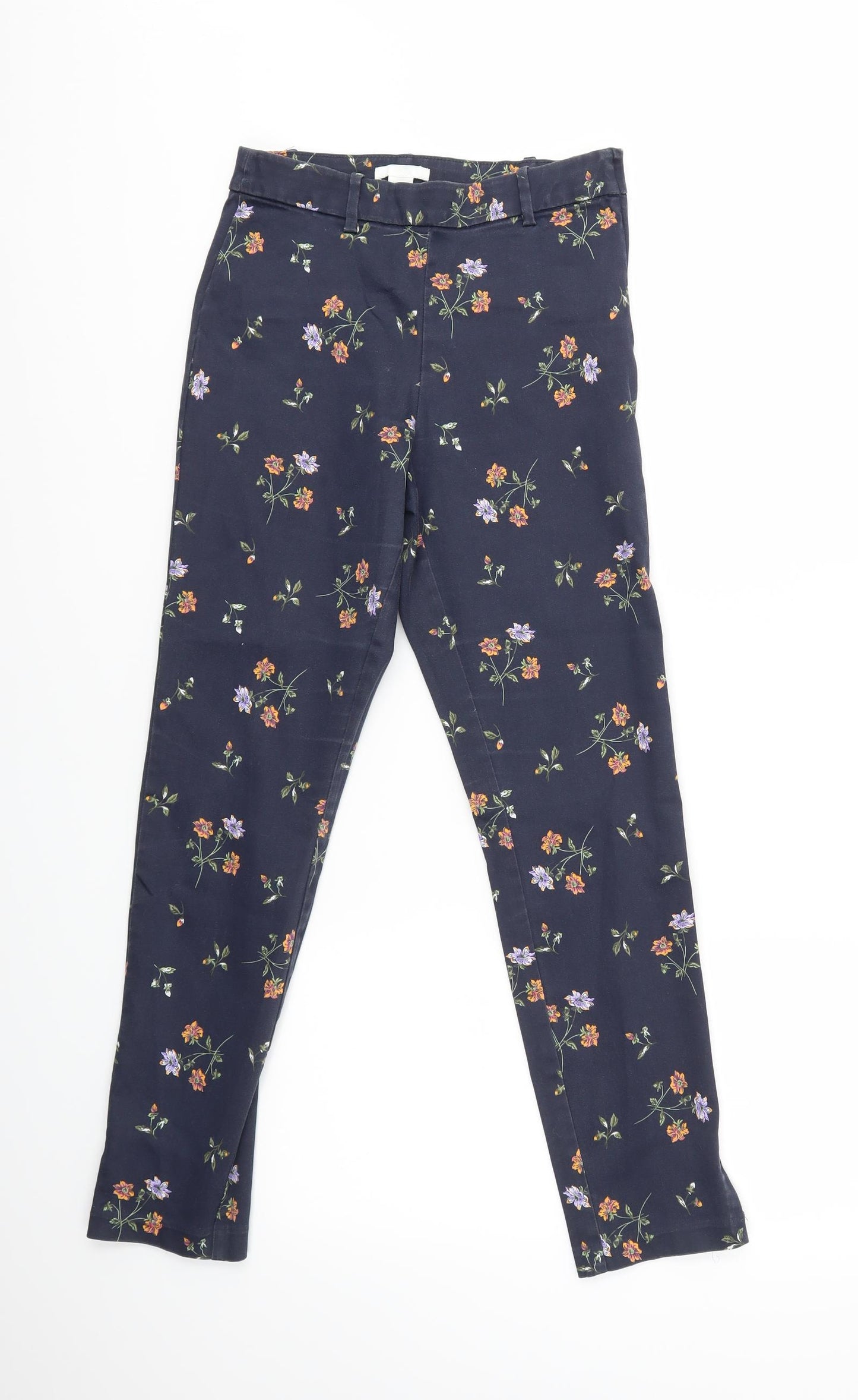 H&M Womens Multicoloured Floral  Trousers  Size 8 L27 in