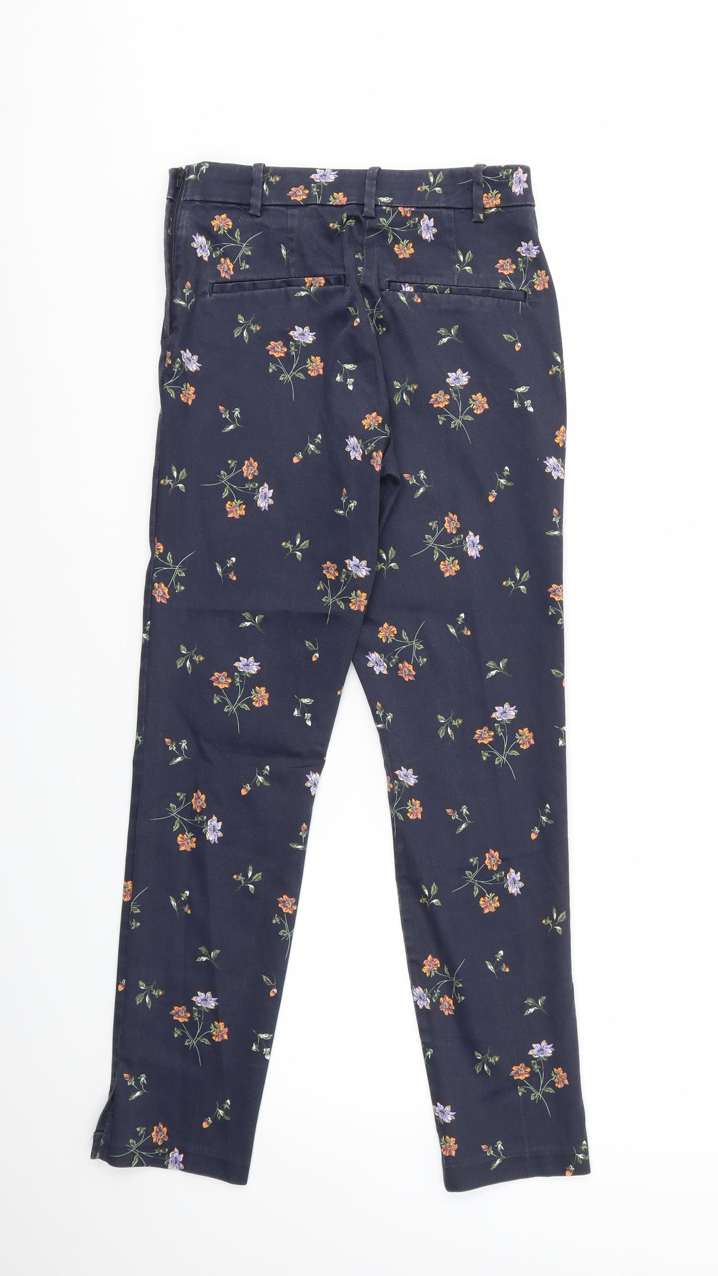 H&M Womens Multicoloured Floral  Trousers  Size 8 L27 in