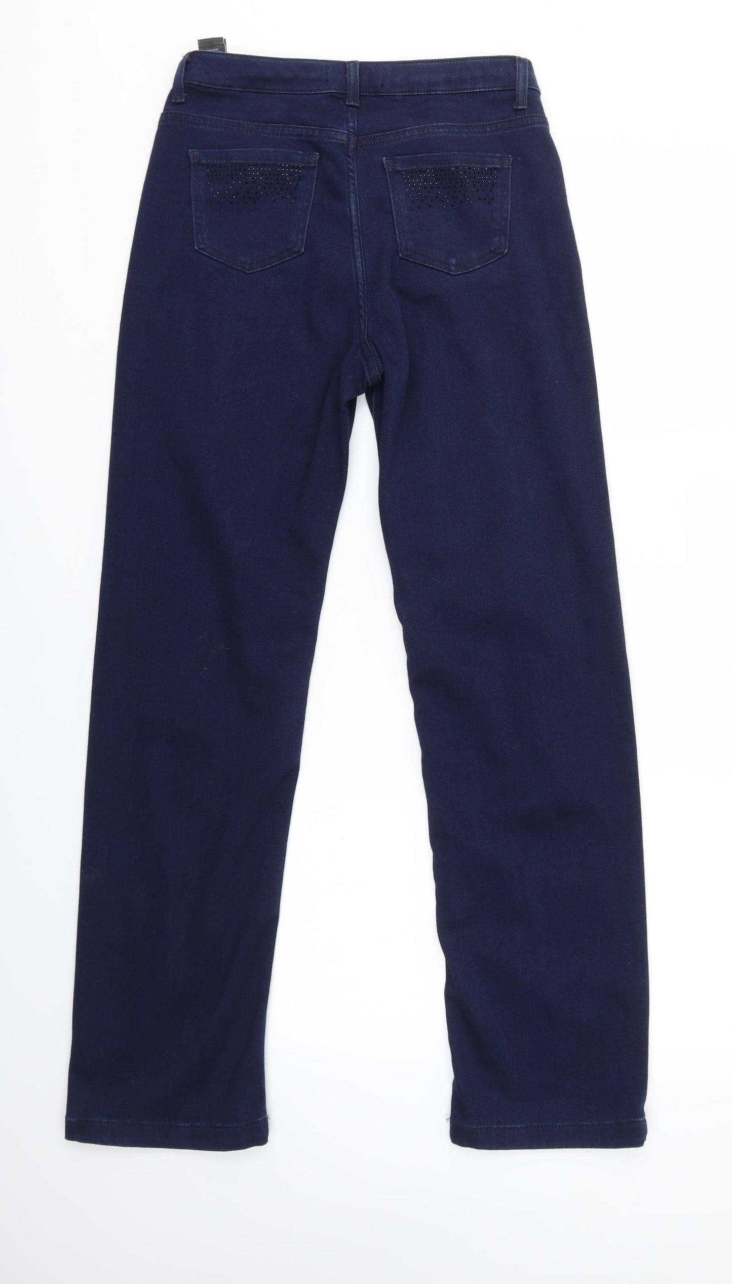 M&S Womens Blue   Straight Jeans Size 10 L28 in
