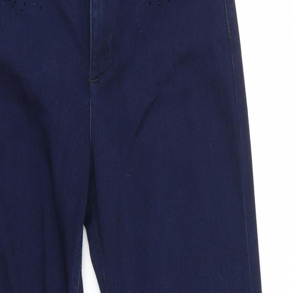 M&S Womens Blue   Straight Jeans Size 10 L28 in