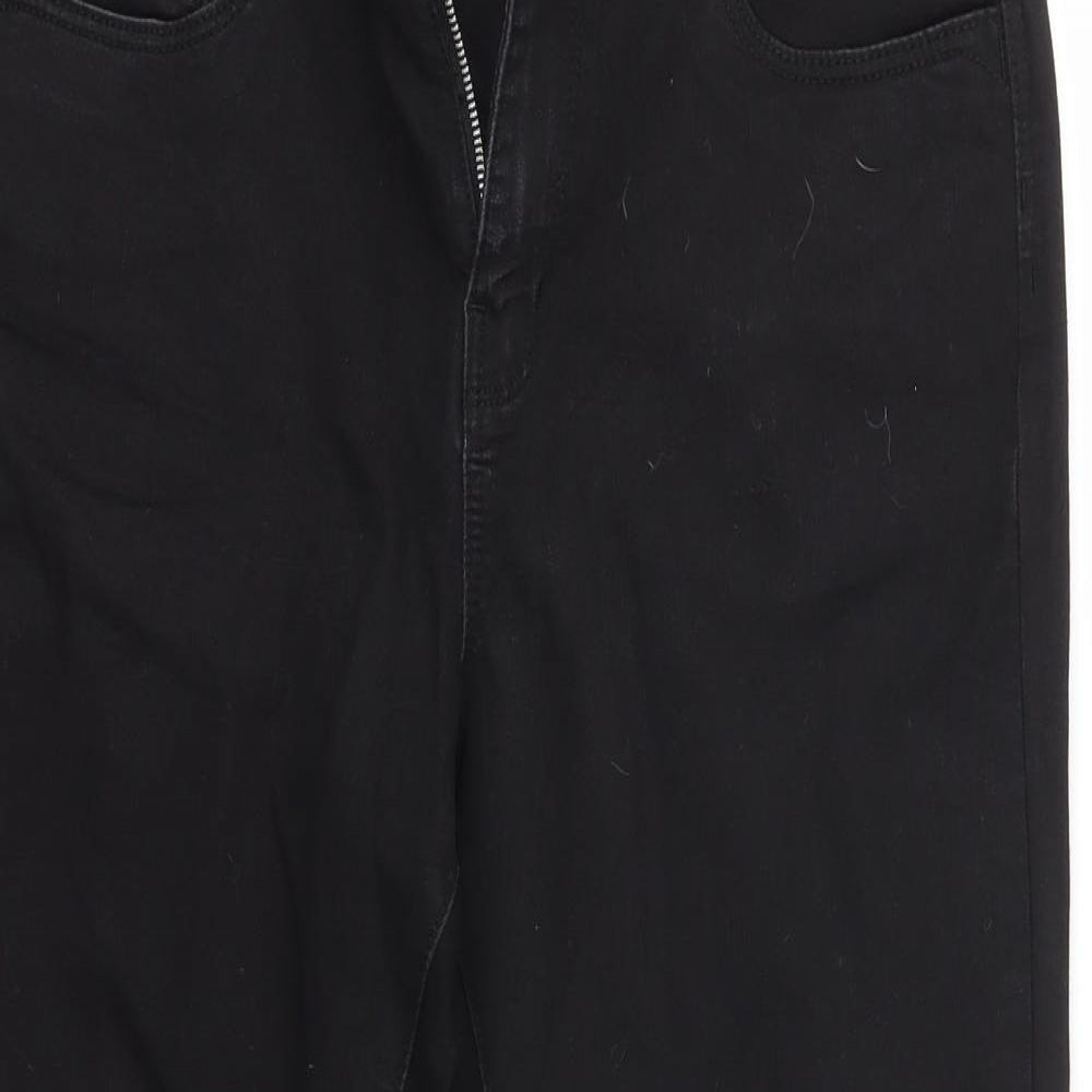 George Womens Black   Cropped Jeans Size 14 L23 in