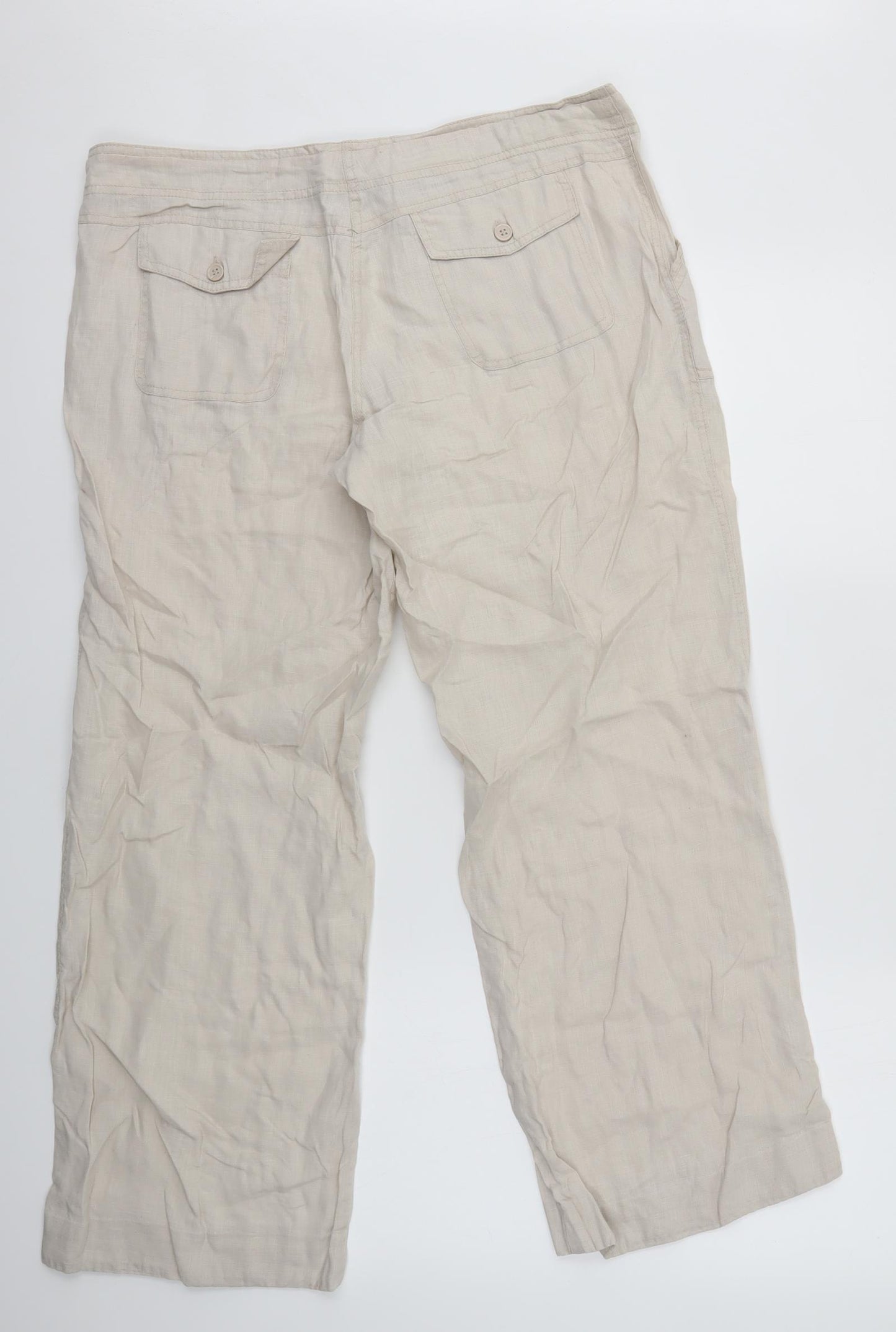 Primark Womens Beige   Trousers  Size 14 L36 in