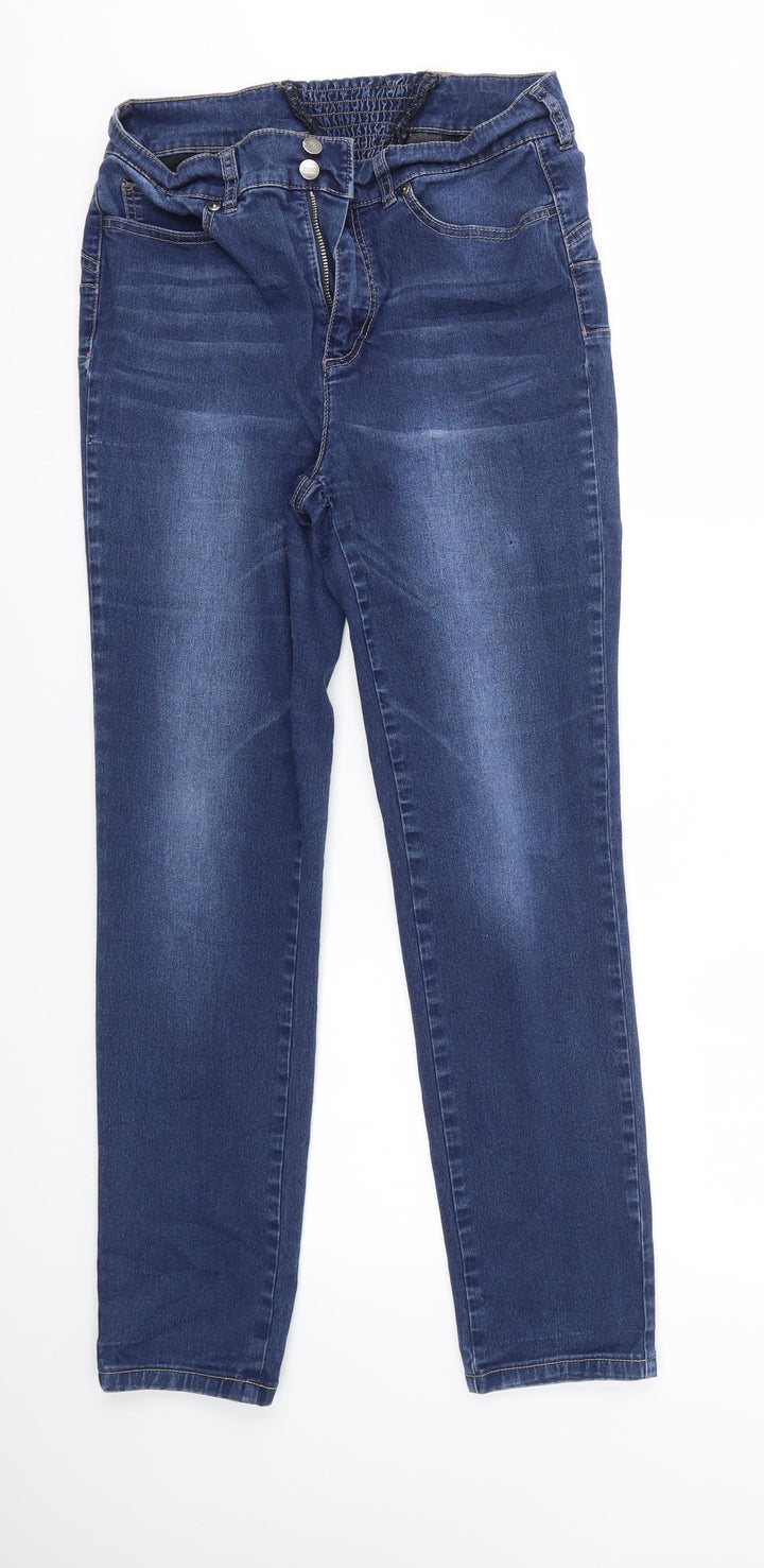 BPC Womens Blue Skinny Jeans Size 16 L27 in