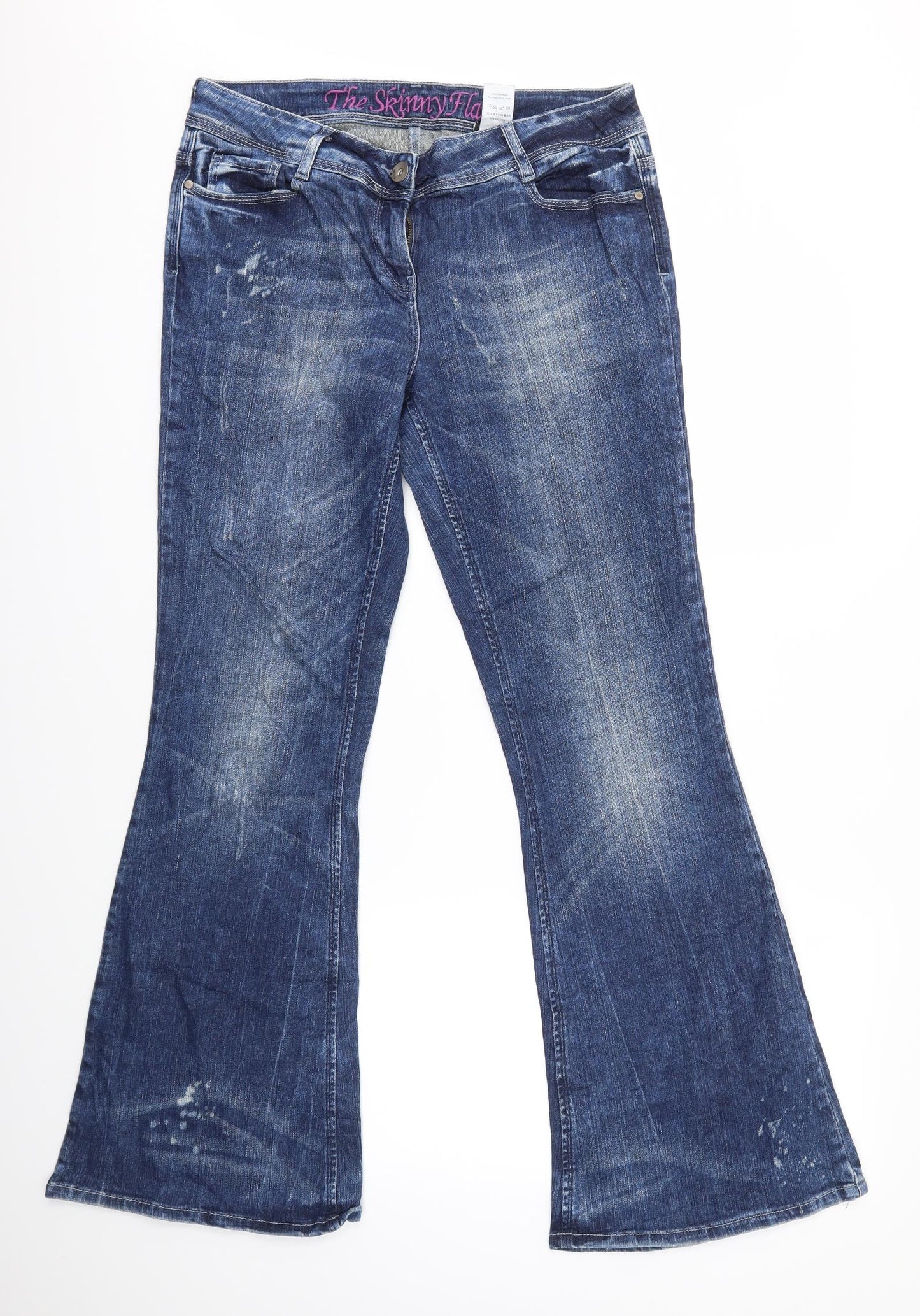 NEXT Womens Blue   Bootcut Jeans Size 14 L32 in