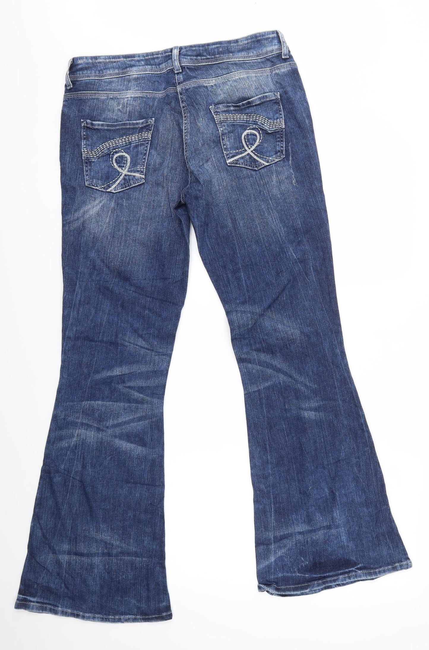 NEXT Womens Blue   Bootcut Jeans Size 14 L32 in