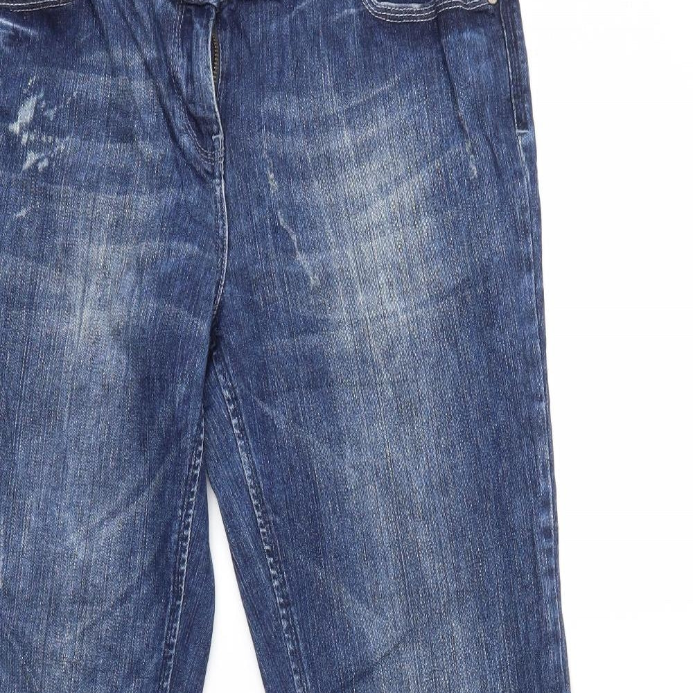 NEXT Womens Blue   Bootcut Jeans Size 14 L32 in
