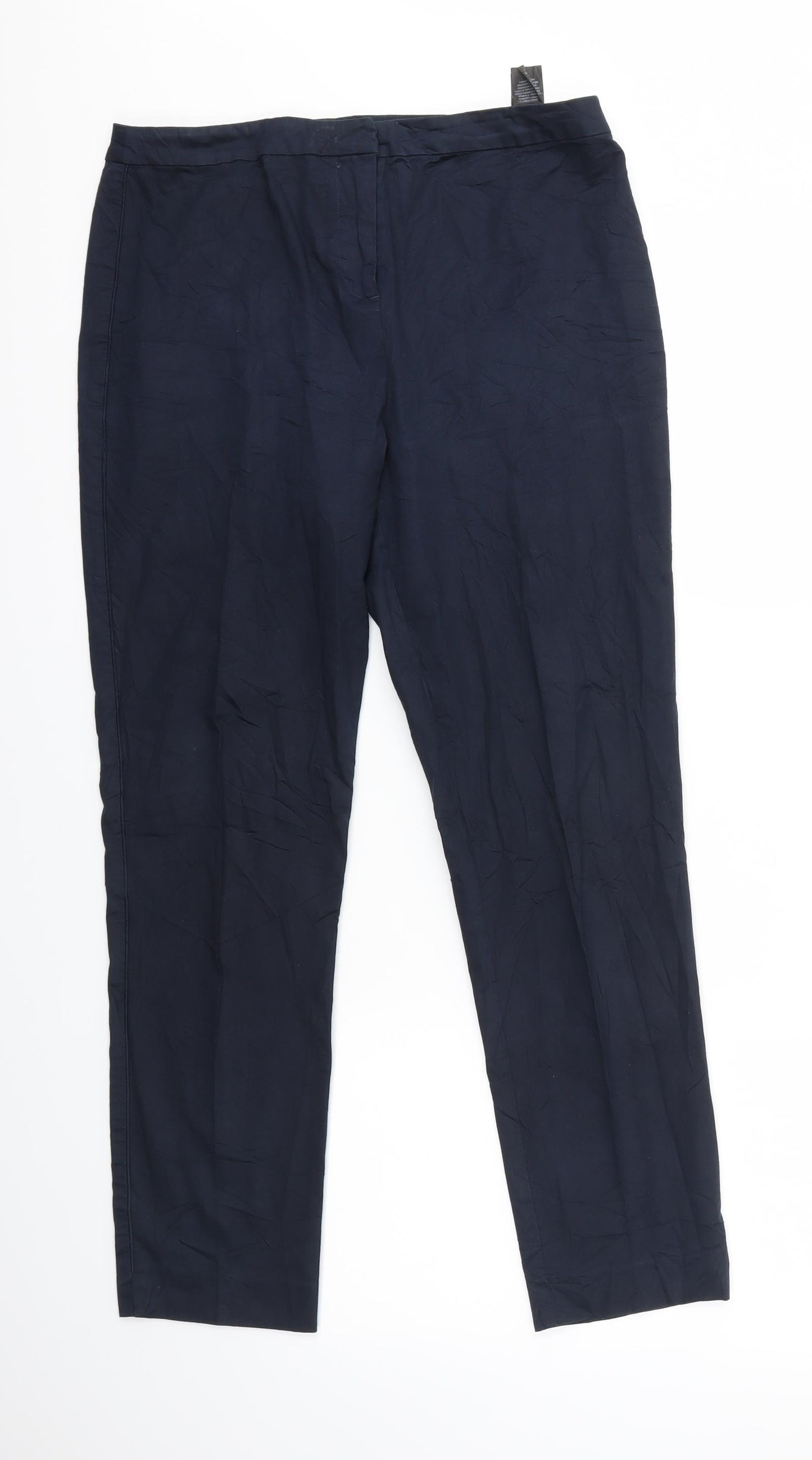 M&S Womens Blue   Trousers  Size 12 L26 in