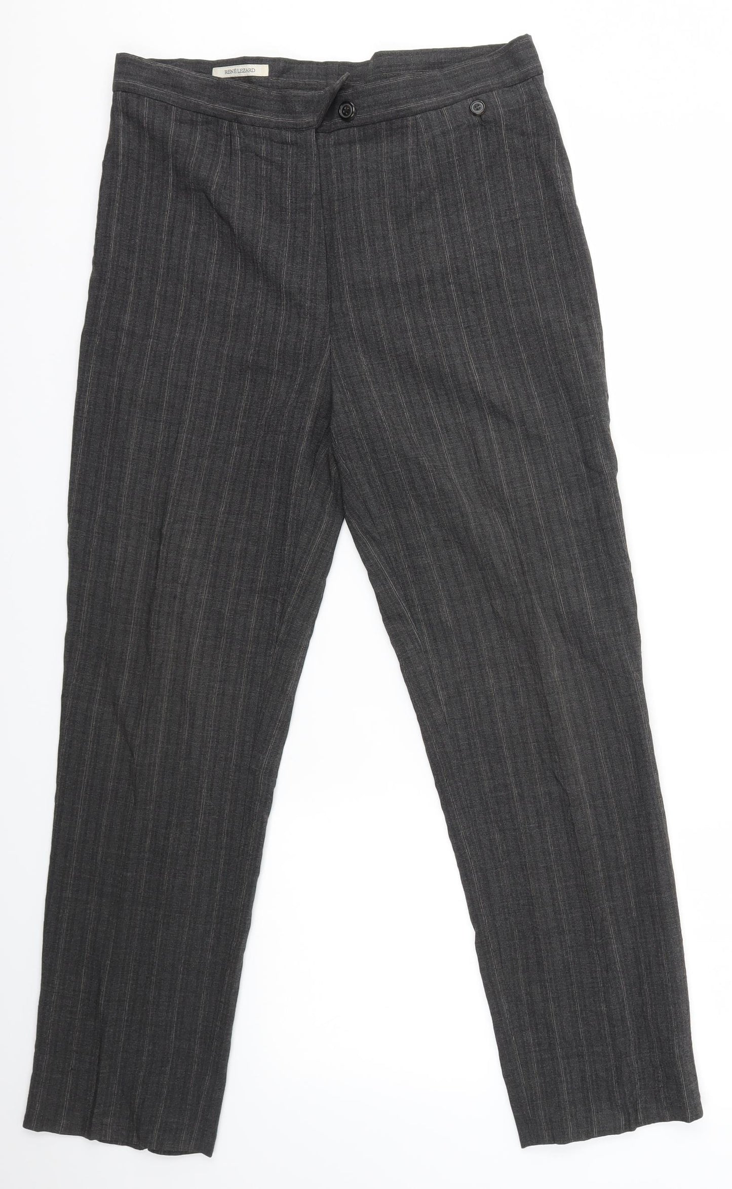 Rene Lezard Womens Grey   Dress Pants Trousers Size 32 in L28 in