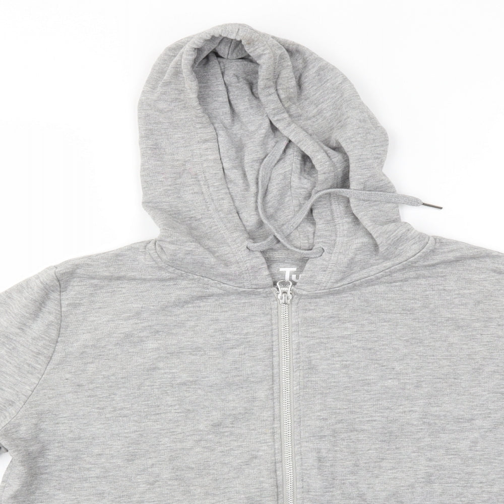 TU Womens Grey   Full Zip Hoodie Size 12
