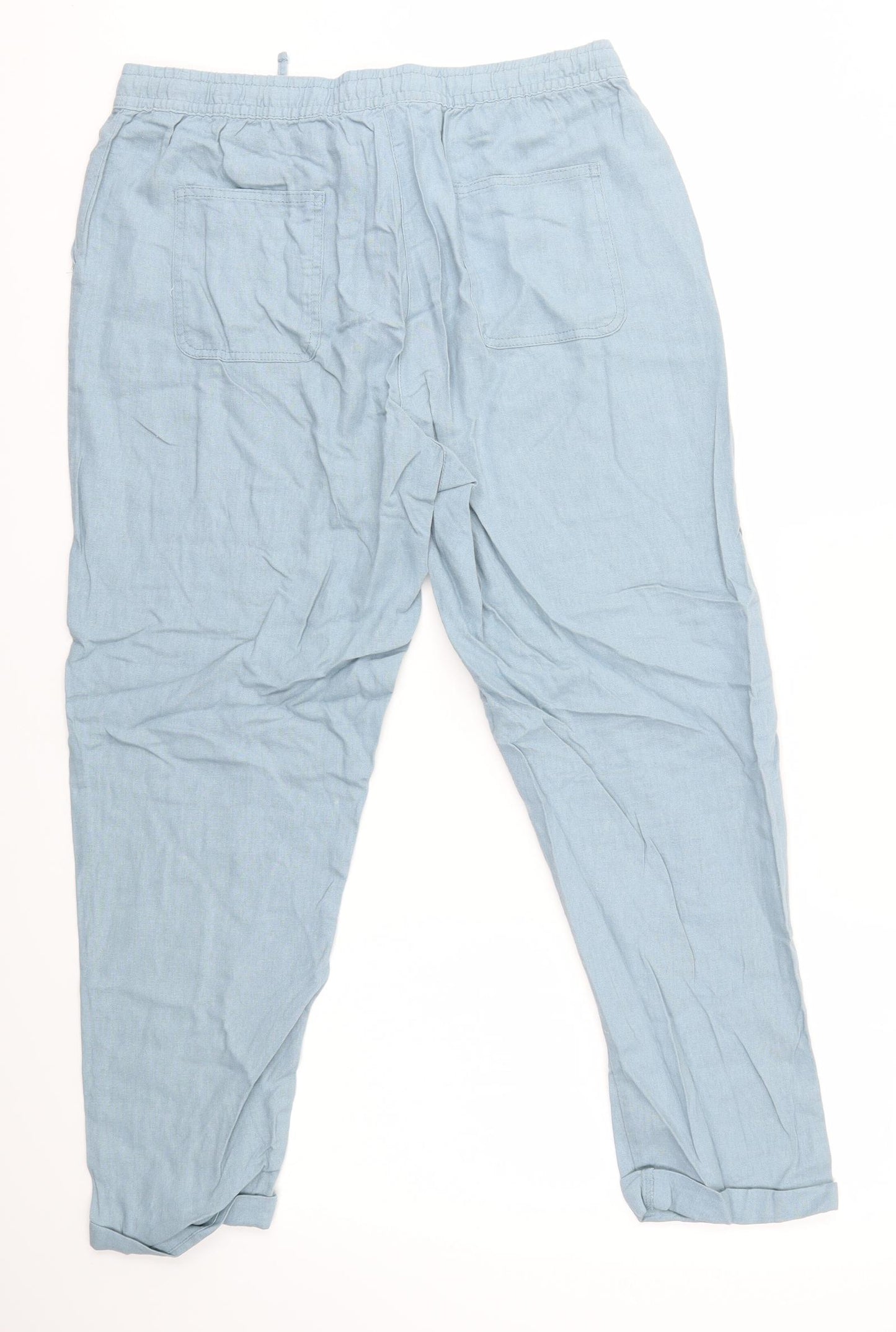 Bonmarché Womens Blue   Trousers  Size 14 L25 in