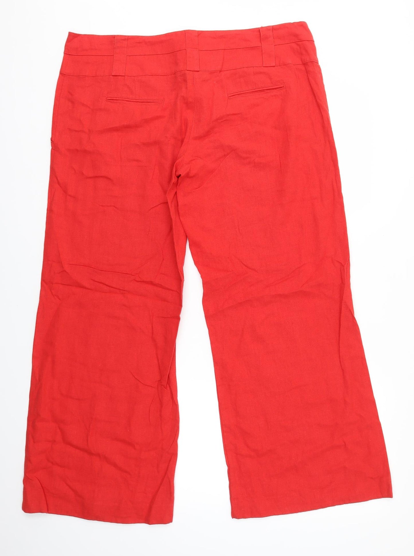 New Look Womens Red   Trousers  Size 16 L28 in
