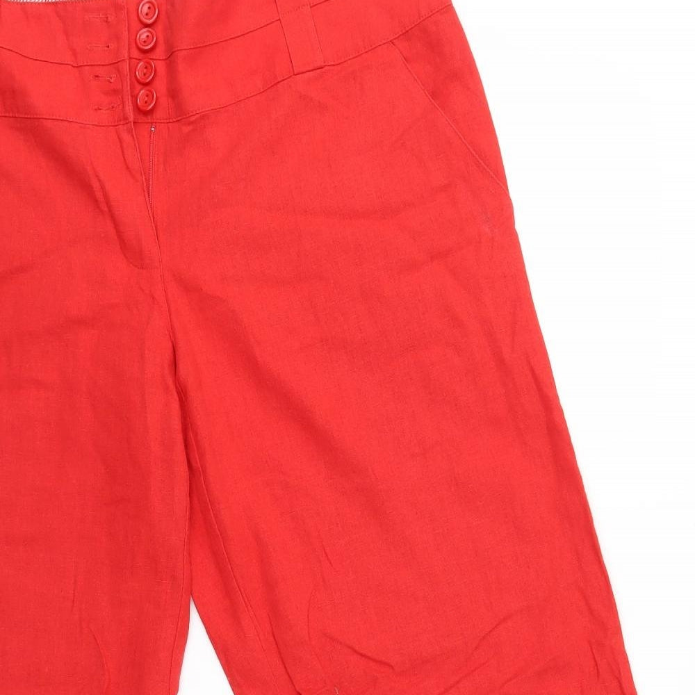 New Look Womens Red   Trousers  Size 16 L28 in