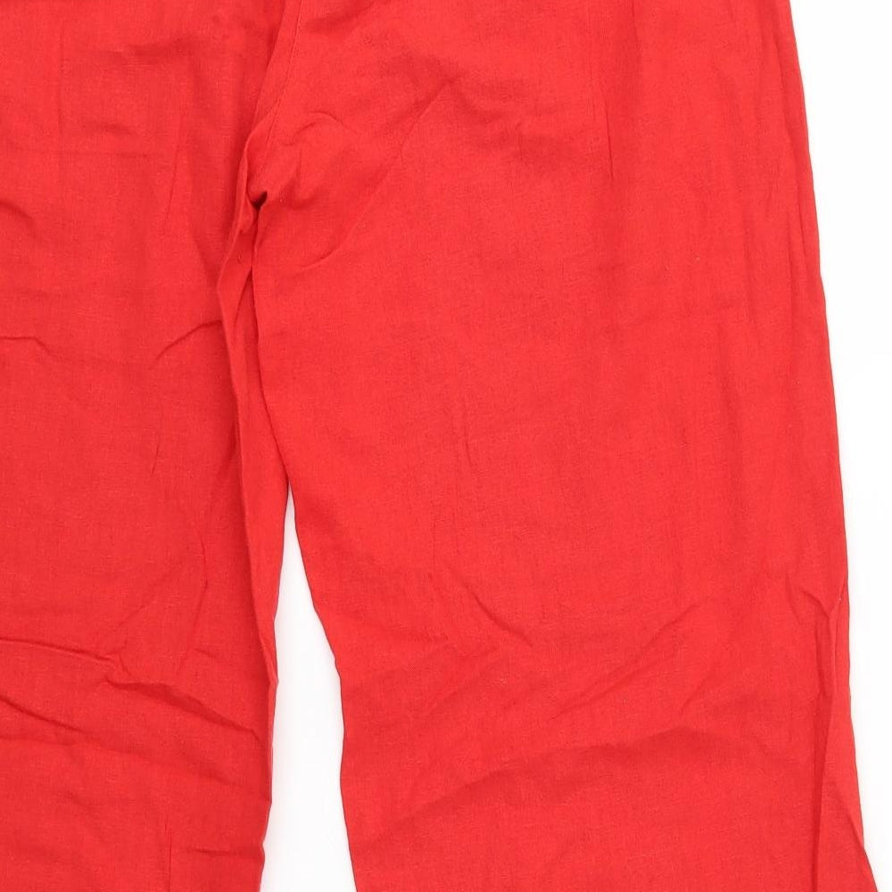 New Look Womens Red   Trousers  Size 16 L28 in