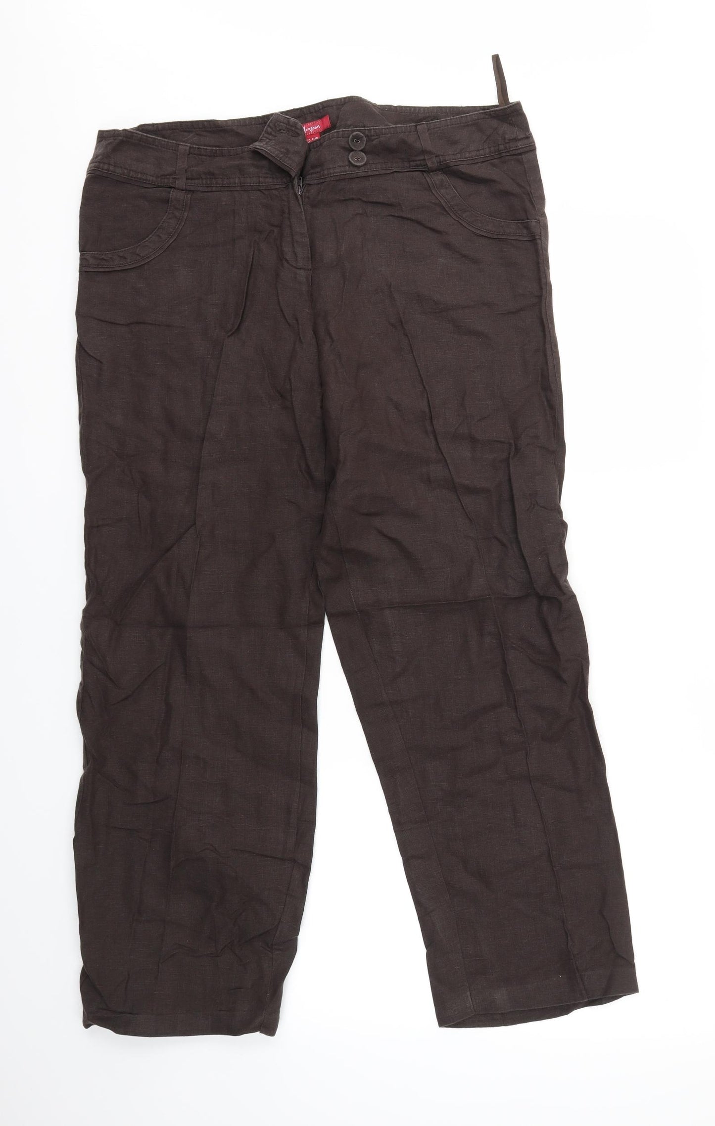 Monsoon Womens Brown   Trousers  Size 16 L27 in