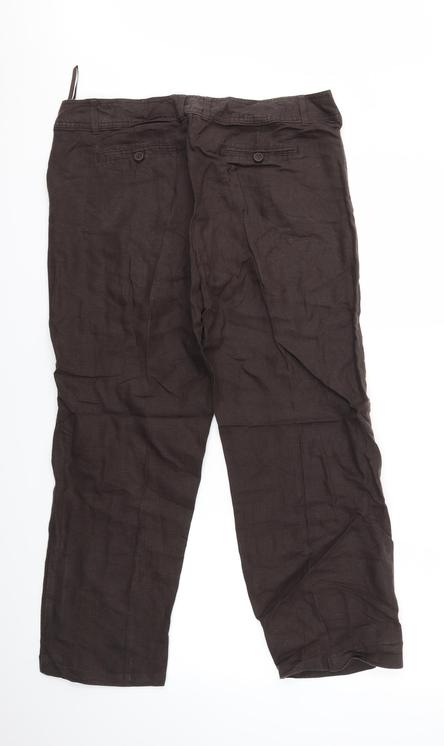 Monsoon Womens Brown   Trousers  Size 16 L27 in
