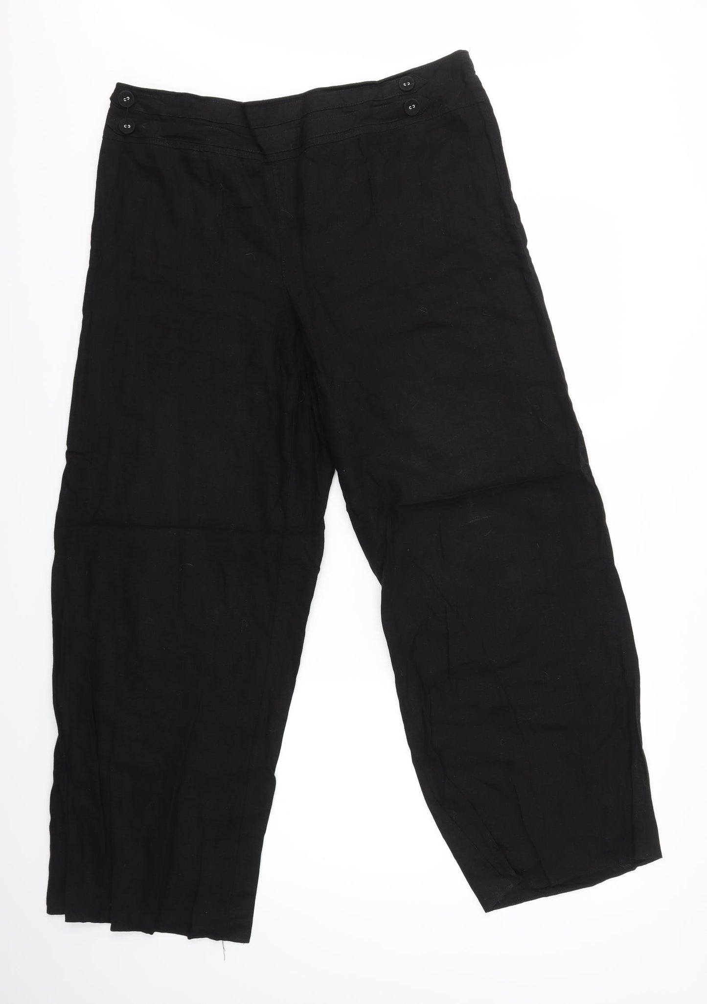 Evans Womens Black   Trousers  Size 20 L29 in