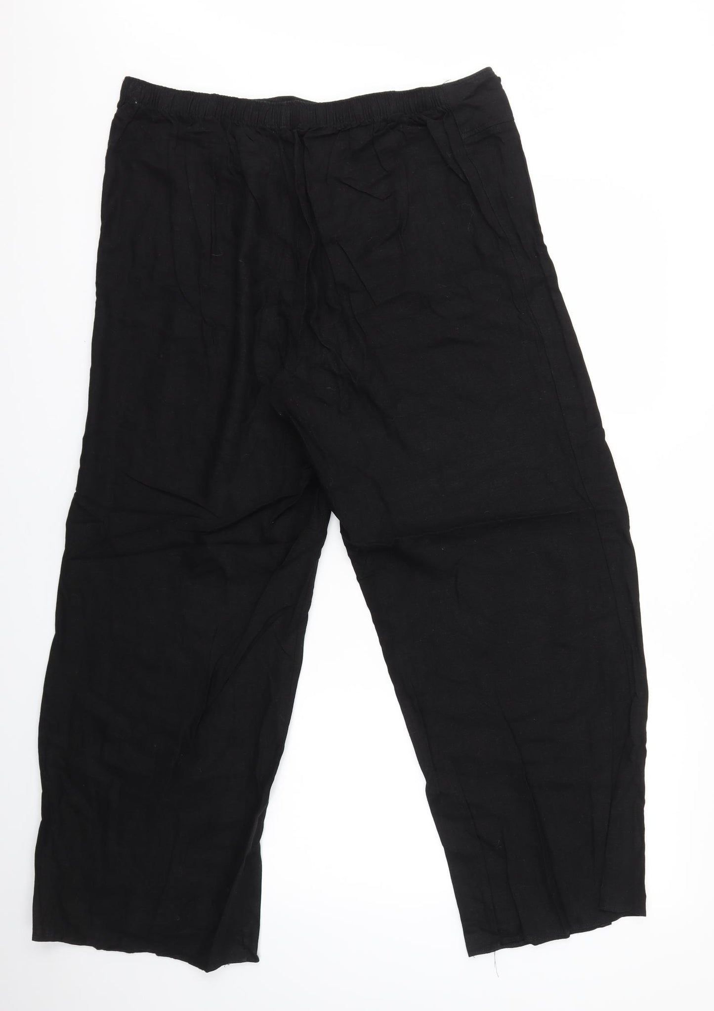Evans Womens Black   Trousers  Size 20 L29 in
