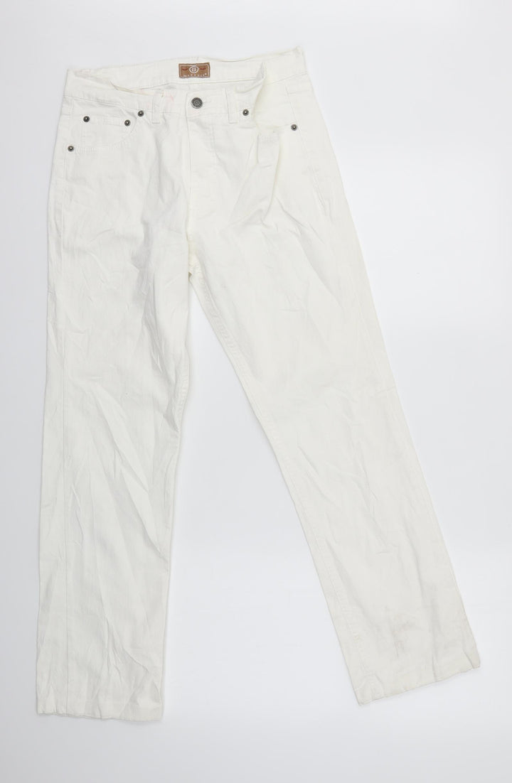 BESSIE Womens White   Bootcut Jeans Size 30 in L30 in
