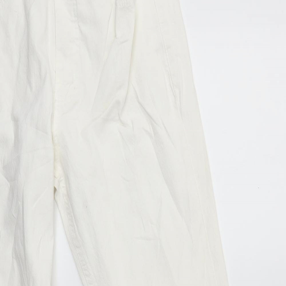 BESSIE Womens White   Bootcut Jeans Size 30 in L30 in