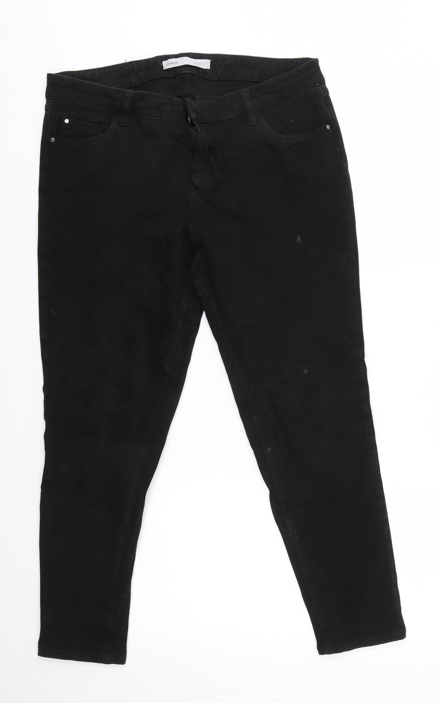 George Womens Black   Mom Jeans Size 16 L24 in