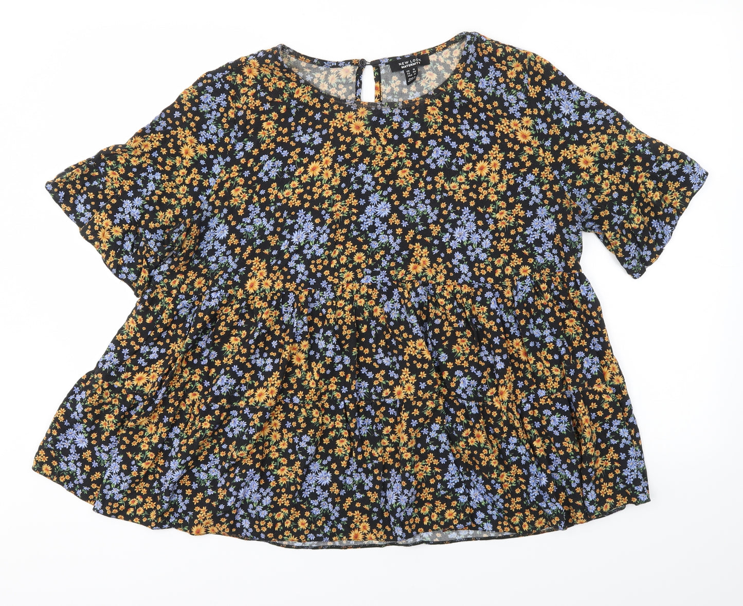 New Look Womens Multicoloured Floral  Basic Blouse Size 16