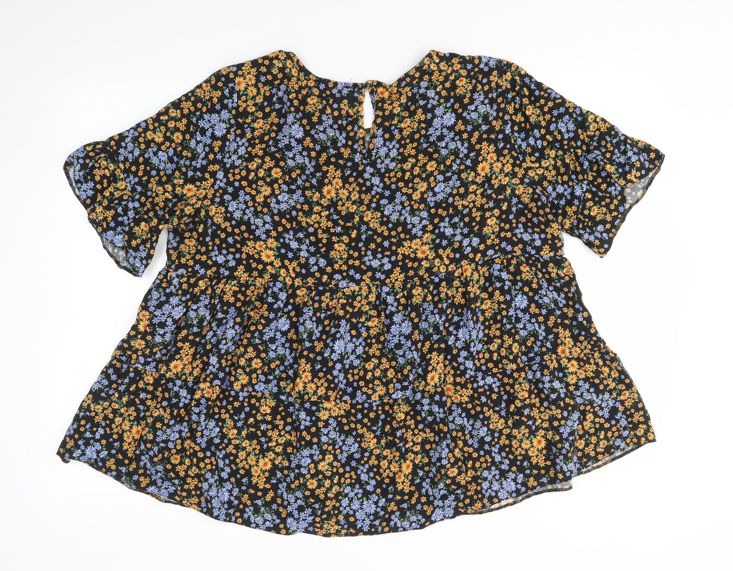 New Look Womens Multicoloured Floral  Basic Blouse Size 16
