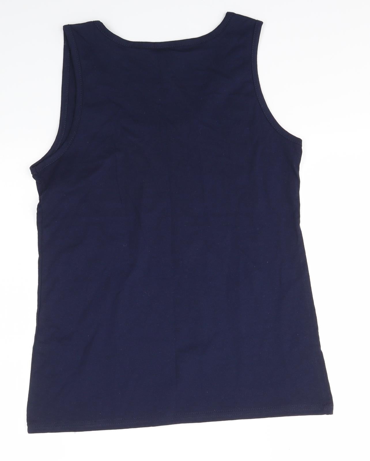 Fruit of the Loom Womens Blue   Basic Tank Size M
