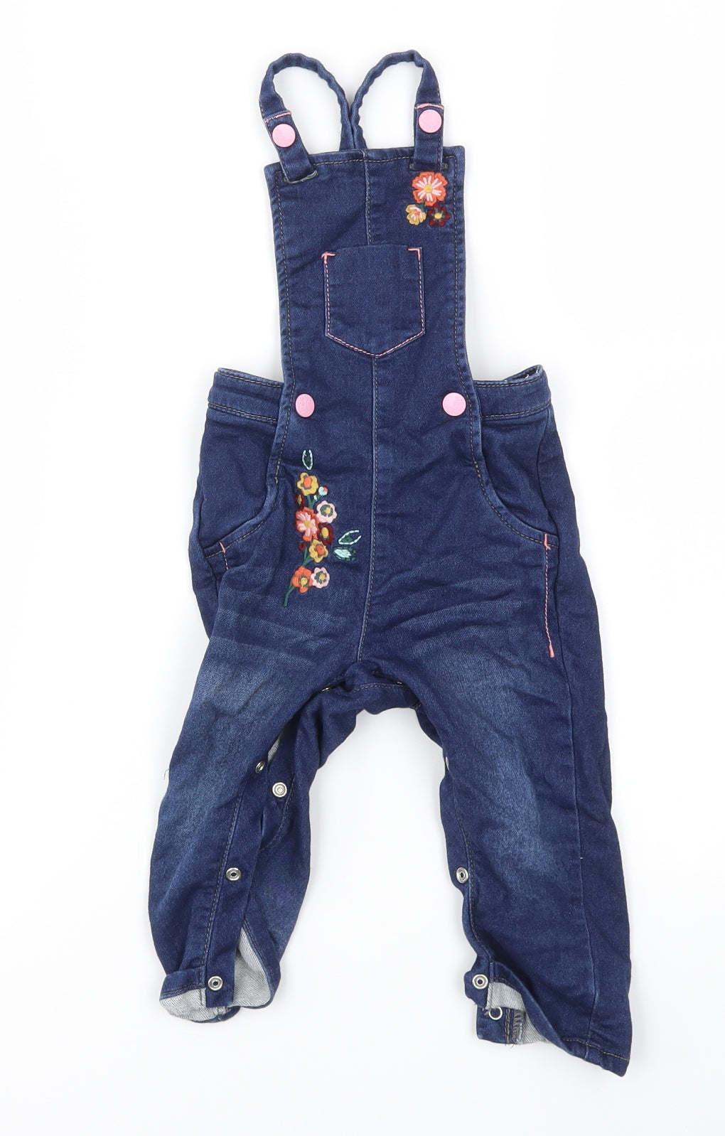 Nutmeg Girls Blue   Dungaree One-Piece Size 12-18 Months