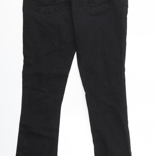24/7 Authentic Denim Womens Black   Skinny Jeans Size 10 L28 in - FLARE